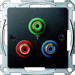 Gniazdo wtykowe komponentowego złącza wideo, antracyt, system M MTN4353-0414