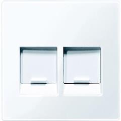 Płytka centralna podwójnego gniazda modułowego z osłoną przeciwkurzową, B.A, P, Sys M MTN4562-0325