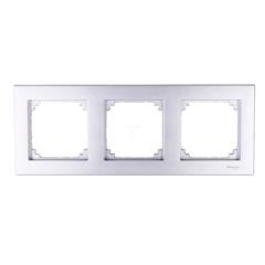 Merten System M Ramka potrójna pozioma i pionowa aluminium MTN486360