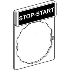 Ramka do mocowania etykiet 30x40mm, z etykietą 8x27mm STOP-START ZBY2366