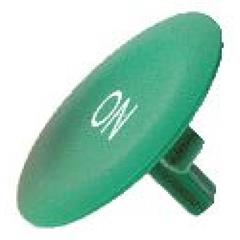 Wkładka zielony , ON, do okrągłych przycisków O 22mm ZBA341
