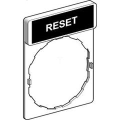 Ramka do mocowania etykiet 30x40mm, z etykietą 8x27mm RESET ZBY2322