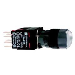 Przycisk kompletny biały kryty podśw. O16 z blokadą 1NO+1NC 12...24V XB6AF1B5B