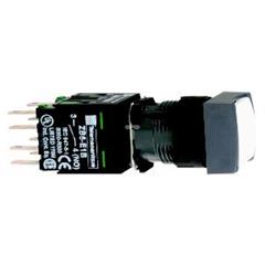 Przycisk kompletny biały kwadr., O 16, kryty z sam. powr., 1NO XB6CA11B