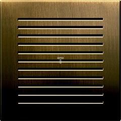 Płytka centralna generatora sygnałów akustycznych, mosiądz antyk, Artec/Antique MTN352343