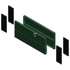 Panele boczne do cokołu, 4x 600x200mm, składana blacha stalowa NSYSPS6200SD