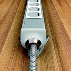 Optiline 45 Panel biurkowy 8xgniazdo z/u 2xRJ45 kat.6 FTP z przewodem i wtyczką anodyzowany ISM20350