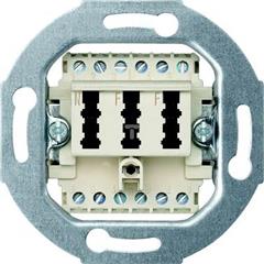 Gniazdo telefoniczne TAE, potrójne, 2×6/6 NF/F, biały MTN465226