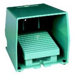 Łącznik nożny pojedynczy XPE-M, z osłoną, metalik, niebieski, 1NZ+1NO XPEM410