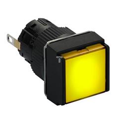Wskaźnik świetlny kwadr. O 16, IP 65, żółty, zintegr. LED, 24 V, złącze XB6ECV5BP