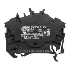 Złączka szynowa 3-przewodowa 2,5mm2 czarna TOPJOBS 2002-6305 