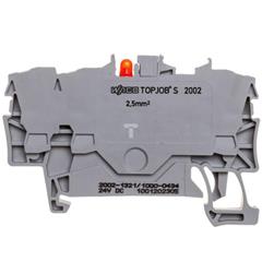 Złączka szynowa 3-przewodowa 2,5mm2 z LED szara TOPJOBS 2002-1321/1000-434