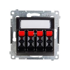 Simon 54 Gniazdo głośnikowe poczwórne antracyt DGL34.01/48 WMDG-04000x-048