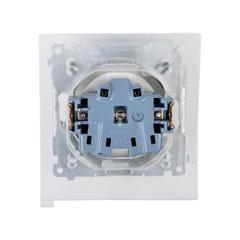 Simon 54 Gniazdo hermetyczne pojedyncze z/u 16A IP44 z przesłoną torów i klapką pełną białe DGZ1BZ.01/11 WMDW-50111x-011