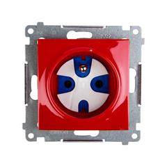 Simon 54 Gniazdo pojedyncze DATA z/u 16A IP20 z kluczem uprawniającym czerwone DGD1.01/22 WMDW-01111x-022