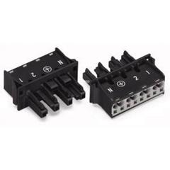 Gniazdo 4-torowe Snap-In czarne WINSTA 770-704/009-000 