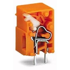 Złączka przepustowa do płytek drukowanych pomarańczowa raster 10,16mm 741-913