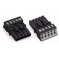 Gniazdo 5-torowe czarne WINSTA MINI 890-205 