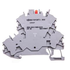 Złączka 2-piętrowa 2,5mm2 diodowa szara TOPJOBS 2002-2221/1000-413