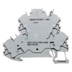 Złączka 2-piętrowa 2,5mm2 diodowa szara TOPJOBS 2002-2213/1000-488