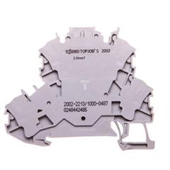 Złączka 2-piętrowa 2,5mm2 diodowa szara TOPJOBS 2002-2213/1000-487