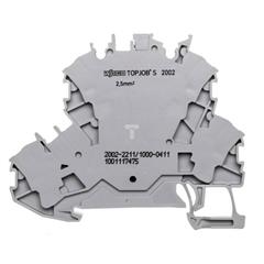 Złączka 2-piętrowa 2,5mm2 diodowa szara TOPJOBS 2002-2211/1000-411
