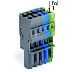 Gniazdo X-COM 1-przewodowe 5-biegunowe szare 769-105/000-038