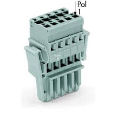 Gniazdo X-COM 1-przewodowe 6-biegunowe szare 769-106/021-000