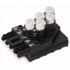 Moduł odejściowy 5-torowy czarny WINSTA IDC 772-262