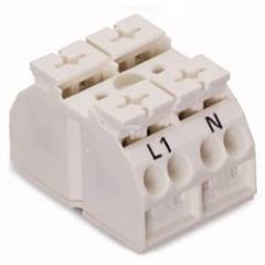 Blok zasilający 2-biegunowy biały nadruk L1-N 862-1652