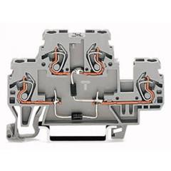 Dwupiętrowa złączka diodowa 2,5mm2 szara 870-541/281-492