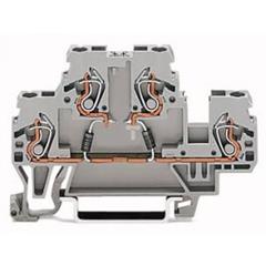 Dwupiętrowa złączka diodowa 2,5mm2 szara 870-542/281-488