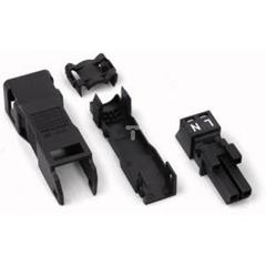 Gniazdo 2-torowe białe z obudową odciążającą naciąg WINSTA MINI 890-122 