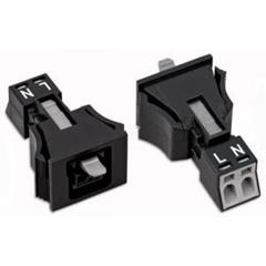 Gniazdo 2-torowe SnapIn czarne WINSTA MINI 890-702 