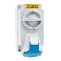 Gniazdo stałe QC z wył. i blok. 16A 3p 230V 6h IP44 1619