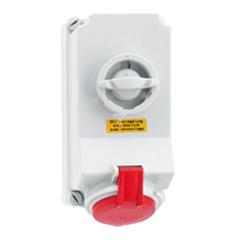 Gniazdo stałe QC z wył. i blok. 32A 5p 400V 6h IP44 16043