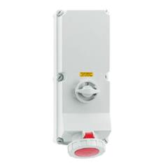 Gniazdo stałe z wyłącznikiem i podwójną blokadą mechaniczną 125A 4p 400V 6h IP67 16621