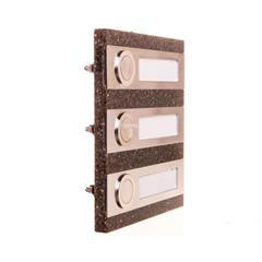 Przycisk dzwonkowy podłużny potrójny brązowy 1A/50V PDK-250/3-BRA YNS10000018