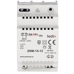 Zasilacz LED modułowy 12V DC 15W ZNM-15-12 LDX10000020