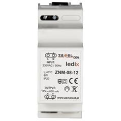 Zasilacz LED modułowy 12V DC 8W ZNM-08-12 LDX10000016