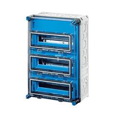 Skrzynka modułowa 3x12 modułów bez zacisków z 3 okienkami IP65 Mi 81337 HPL00034
