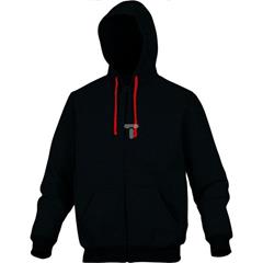 Bluza z kapturem z poliestru 65% i bawełny 35% XL czarno-czerwona CENTONRXG