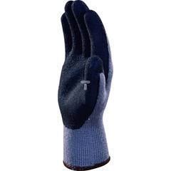 Rękawice dziane z akrylu, dłoń powlekana pianką lateksową, ścieg 10 9 szaro-czarne VV735GR09