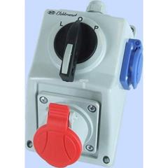 Zestaw instalacyjny z gniazdem 4P 1x 2P+Z L-0-P 16A IP54 C16-48.1 971613