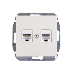 Sentia Gniazdo komputerowe podwójne RJ45 kat.5e kremowe 1449-11