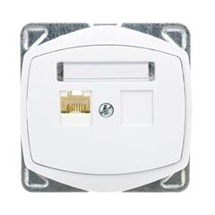 TON Gniazdo komputerowe pojedyncze kat. 5e FOREX bez ramki biały GPK-1C/F/m/00