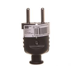 Wtyczka prosta 16A 3P IP20 Uni-Schuko czarna 08266