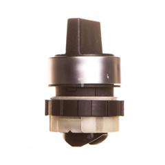 Pokrętło obrotowe czarne Typ 12, 22mm IP65 z krótkim uchwytem pierścień czołowy aluminium BE-B3KN2-00000000