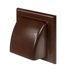 Osłona wywiewna kanału okrągłego fi 125 brązowa KO125-30BR