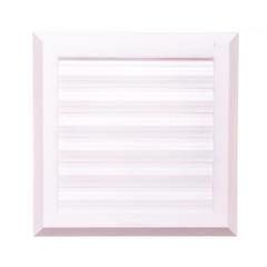 Kratka wentylacyjna 130x130mm fi 100mm biała żaluzja+sznurek rozpieracze T38